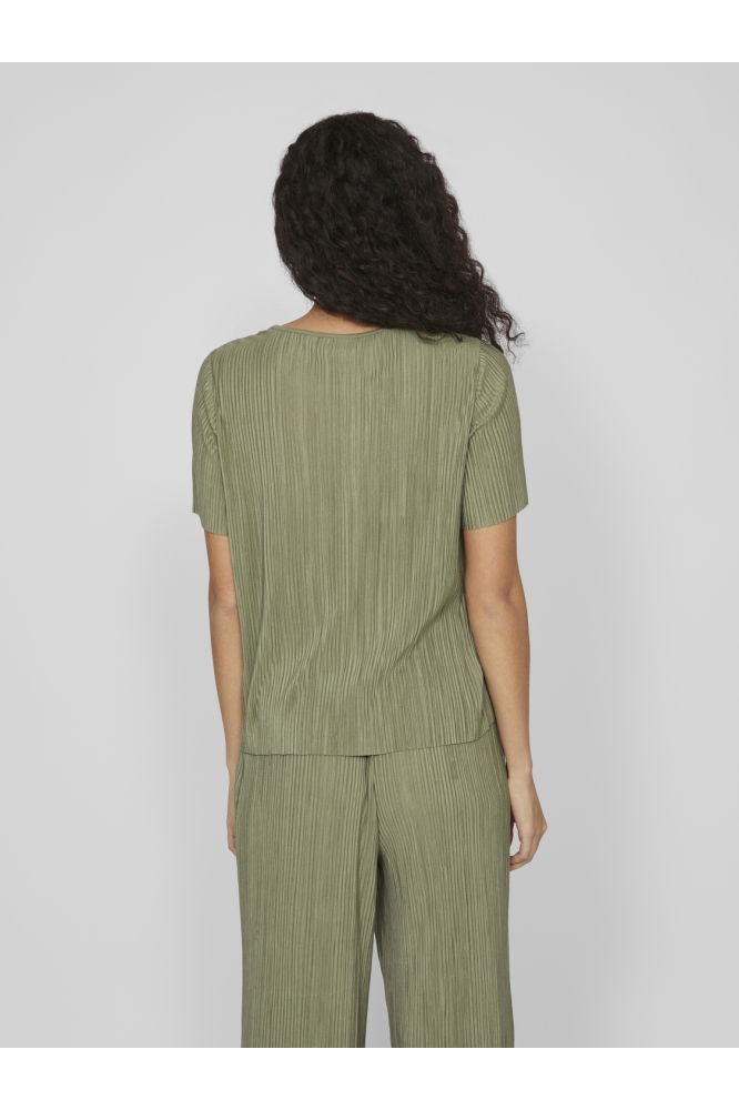 VIPLISA O-NECK S/S TOP - NOOS 14089481 Oil Green